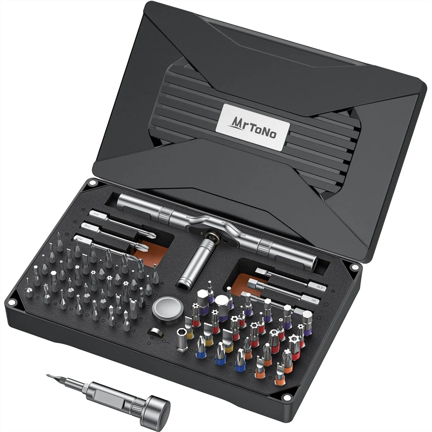 74 in 1 Magnetic Screwdriver Set, Ratchet Screwdriver with Detachable Handle, Multi Bit Kit for Furniture, Electronics, DIY
74 in 1 Magnetic Screwdriver Set, Ratchet Screwdriver with Detachable Handle, Multi Bit Kit for Furniture, Electronics, DIY