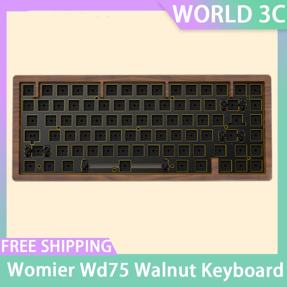 Womier Wd75 ореховая клавиатура, трехрежимная RGB деревянная оболочка, индивидуальный переключатель, беспроводная клавиатура с горячей заменой, 4000 мАч для ПК, аксессуар в подарок
Womier Wd75 ореховая клавиатура, трехрежимная RGB деревянная оболочка, индивидуальный переключатель, беспроводная клавиатура с горячей заменой, 4000 мАч для ПК, аксессуар в подарок