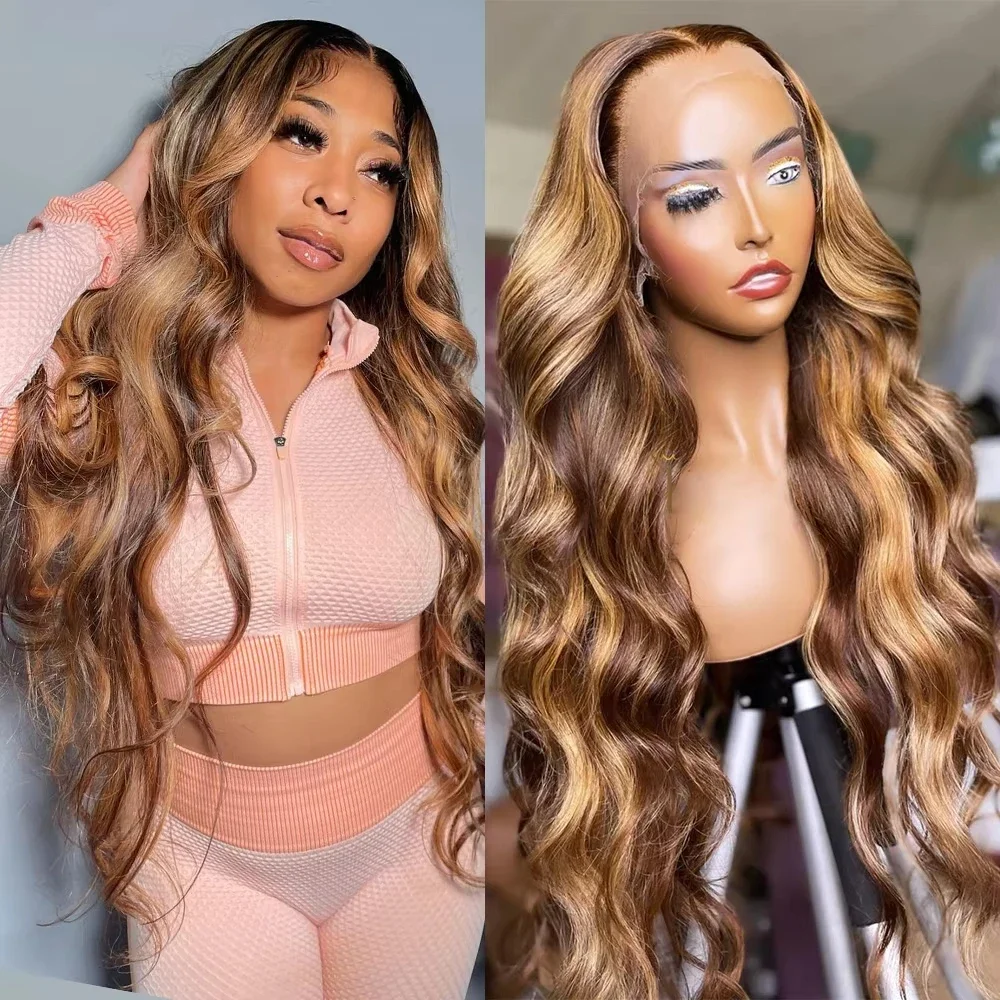 13x6 Ombre Body Wave Human Hair Wig with 13x4 HD Highlight Lace Frontal P4/27 Blonde Brown Colored Wig for Women
13x6 Ombre Body Wave Human Hair Wig with 13x4 HD Highlight Lace Frontal P4/27 Blonde Brown Colored Wig for Women
