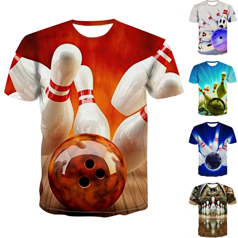 Summer Casual Funny Tops Short Sleeve Tee Shirts Unisex Bowling 3D Printed T-shirts
Summer Casual Funny Tops Short Sleeve Tee Shirts Unisex Bowling 3D Printed T-shirts