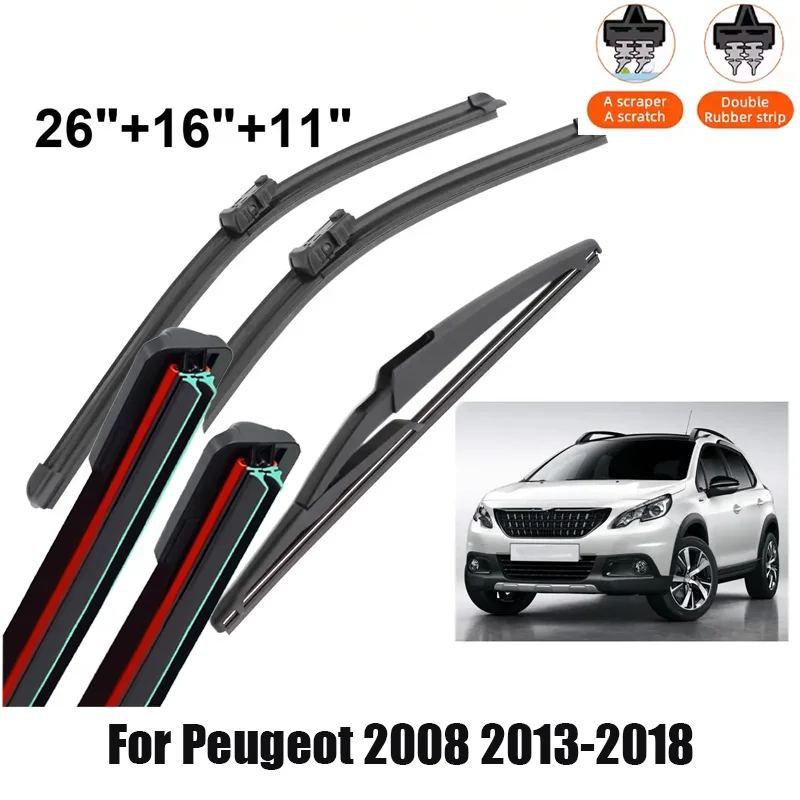 3PCS Car Wiper For Peugeot 2008 2013-2018 Front Rear Wiper Blades Brushes Auto Accessories Hight Quality 2015 2016 2017 2018
3PCS Car Wiper For Peugeot 2008 2013-2018 Front Rear Wiper Blades Brushes Auto Accessories Hight Quality 2015 2016 2017 2018