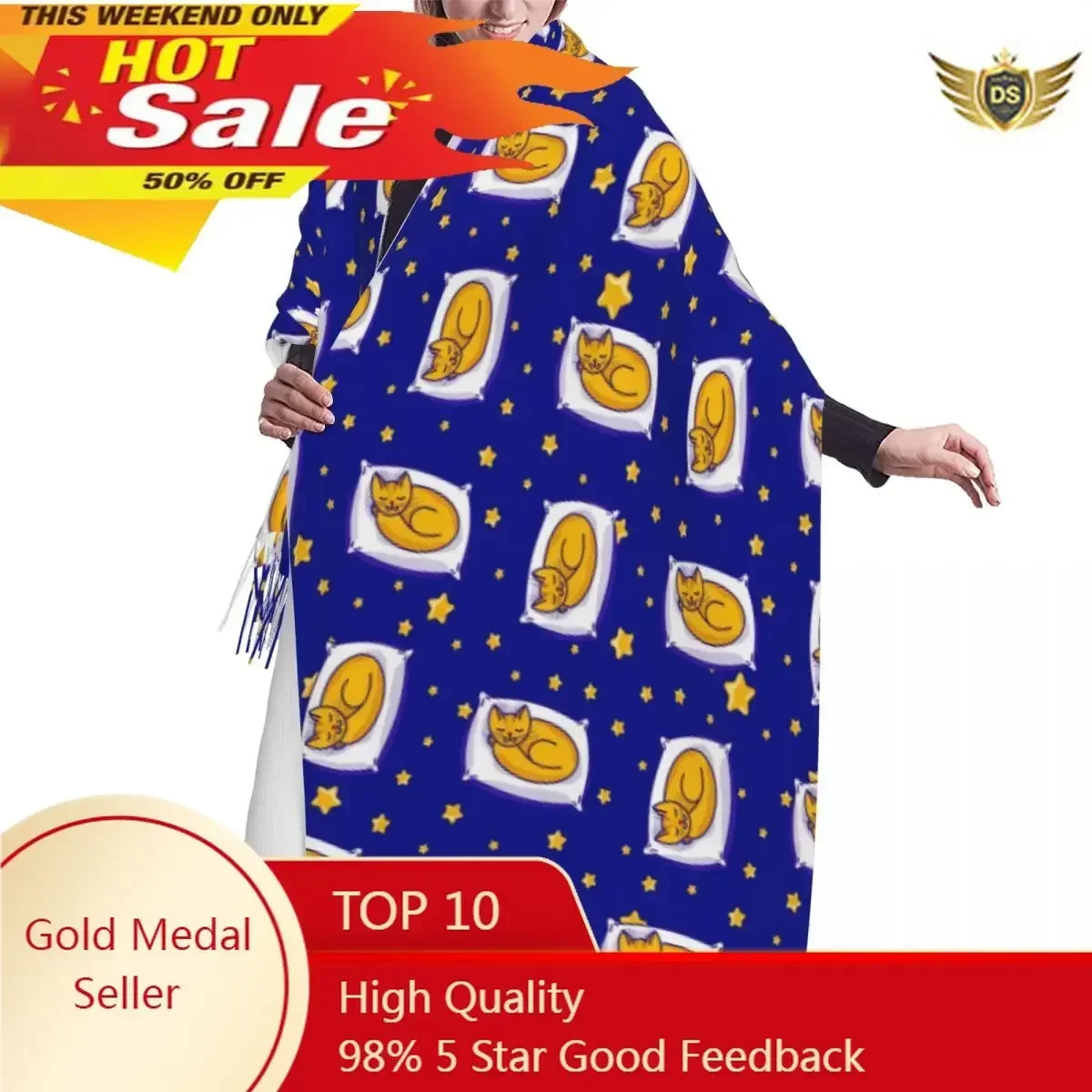 Cute Sleeping Ginger Cat And Stars On Clear Sky Winter Scarf Shawls Wrap Women Men Warm Bufanda Tassel Scarves
Cute Sleeping Ginger Cat And Stars On Clear Sky Winter Scarf Shawls Wrap Women Men Warm Bufanda Tassel Scarves