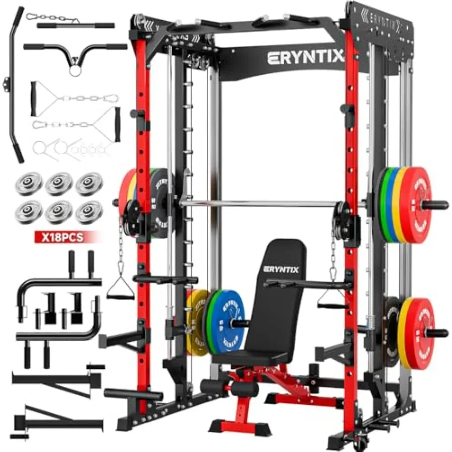 Многофункциональная силовая рама Smith Machine Power Cage с кроссовером, стойкой для приседаний, турником для подтягиваний и блоком для жима лежа, нагрузка до 2600 фунтов, для домашнего спортзала
Многофункциональная силовая рама Smith Machine Power Cage с кроссовером, стойкой для приседаний, турником для подтягиваний и блоком для жима лежа, нагрузка до 2600 фунтов, для домашнего спортзала