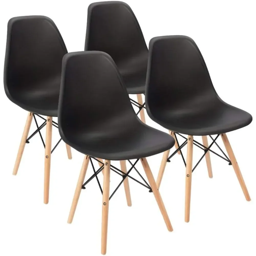 Dining Chair Mid Century Modern, Shell Lounge Plastic Chair for Kitchen, Dining, Bedroom, Living Room Side Chairs Set of 4
Dining Chair Mid Century Modern, Shell Lounge Plastic Chair for Kitchen, Dining, Bedroom, Living Room Side Chairs Set of 4