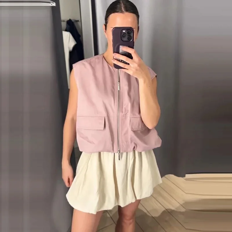 Women's Vests Spring Summer Female Fashion Casual Short Loose Waistcoat Lady O-Neck Sleeveless Vests Female Outerwear Chic Tops
Women's Vests Spring Summer Female Fashion Casual Short Loose Waistcoat Lady O-Neck Sleeveless Vests Female Outerwear Chic Tops