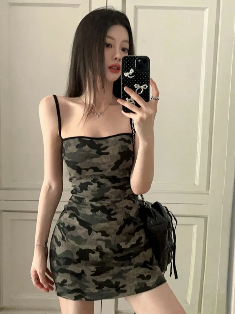 Retro Casual Sexy Camouflage Print Strapless Dress Women's Summer New Waist-Cinching Slimming Sleeveless Bodycon Skirt
Retro Casual Sexy Camouflage Print Strapless Dress Women's Summer New Waist-Cinching Slimming Sleeveless Bodycon Skirt