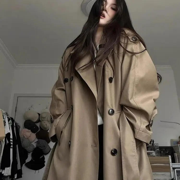 plus Size 300 Pou Women's Double Breasted Coat Korean Sle Loose Fit Spring Jaet for All Body pes Long Sve
plus Size 300 Pou Women's Double Breasted Coat Korean Sle Loose Fit Spring Jaet for All Body pes Long Sve