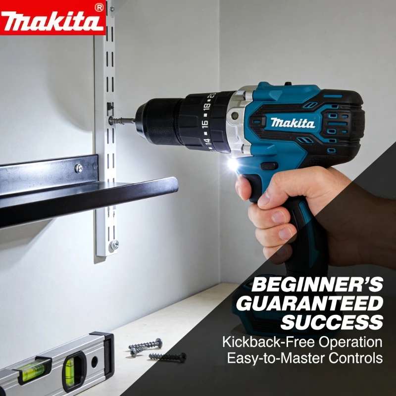 MAKITA 18V lithium electric rechargeable hand drill DDF487-13mm without battery and charger
MAKITA 18V lithium electric rechargeable hand drill DDF487-13mm without battery and charger