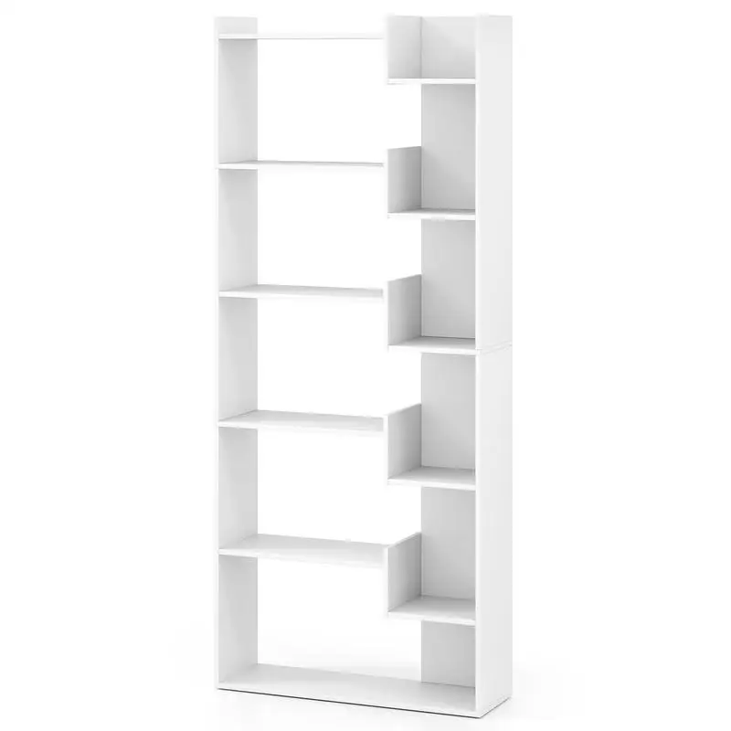 6-Tier Bookshelf Wooden Bookcase with 2 Anti-Tipping Kits Open Display Shelf-White
6-Tier Bookshelf Wooden Bookcase with 2 Anti-Tipping Kits Open Display Shelf-White