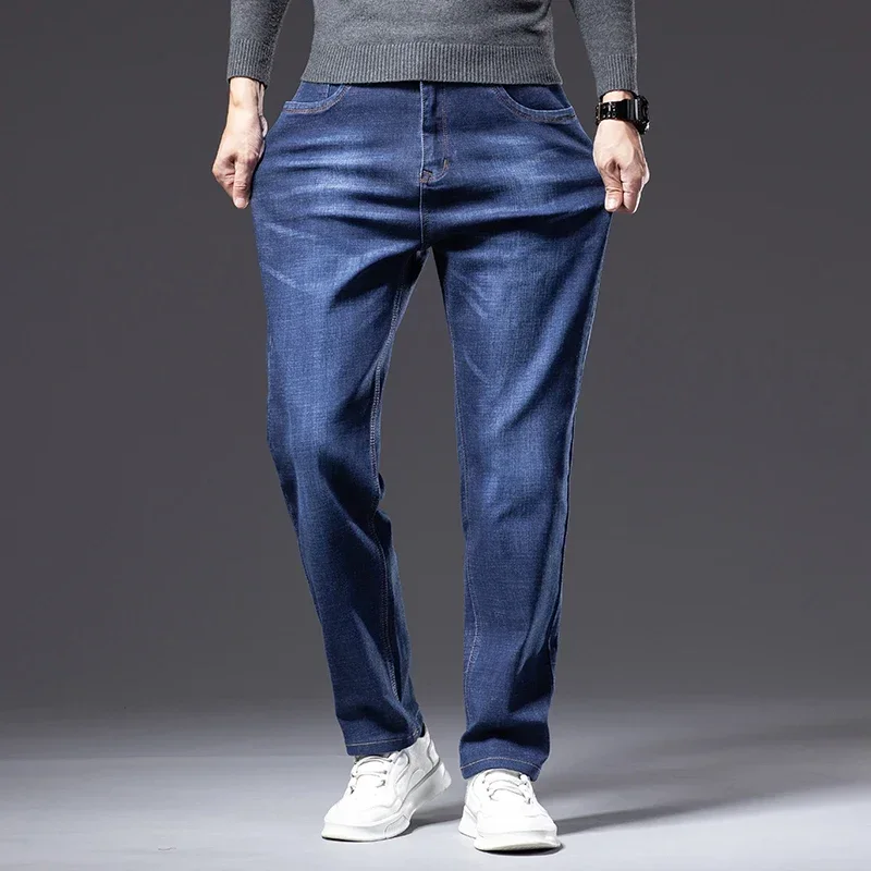 Plus Size 40 42 44 Autumn Loose Thick Blue Jeans Men Business Casual Cotton Advanced Stretch Denim Pants Male Brand Clothing
Plus Size 40 42 44 Autumn Loose Thick Blue Jeans Men Business Casual Cotton Advanced Stretch Denim Pants Male Brand Clothing