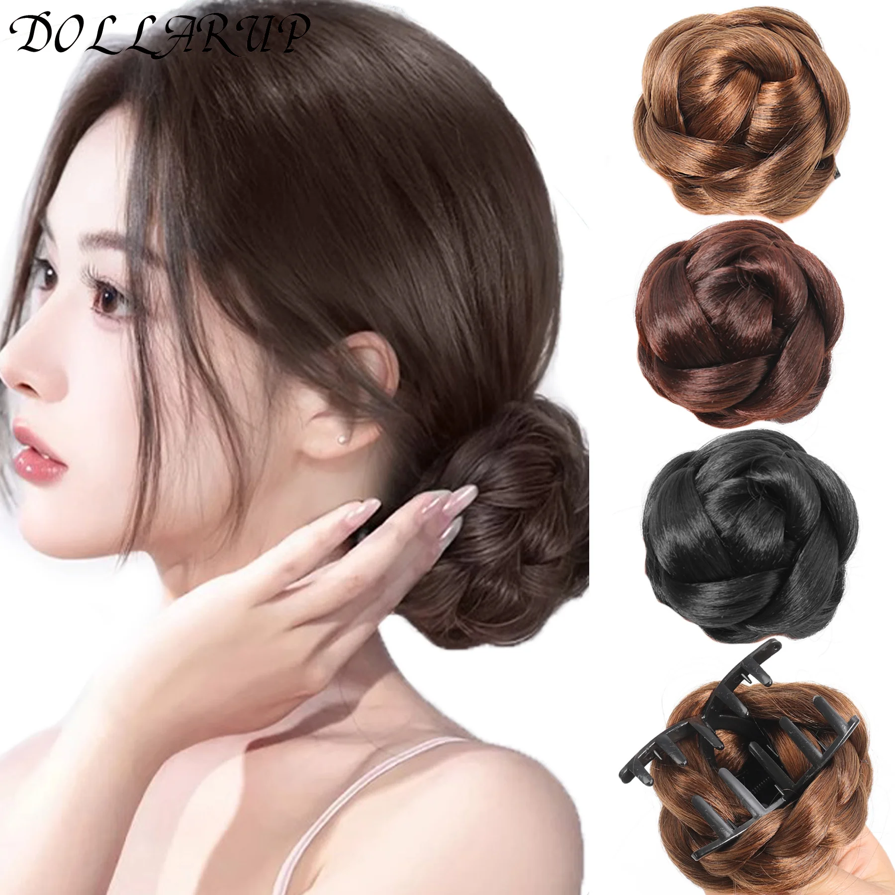 DOLLARUP Synthetic Hair Braided Chignon Dancer Hair Donut Hairpieces Scrunchie Claw Hair Bun Updo for Wedding Party
DOLLARUP Synthetic Hair Braided Chignon Dancer Hair Donut Hairpieces Scrunchie Claw Hair Bun Updo for Wedding Party
