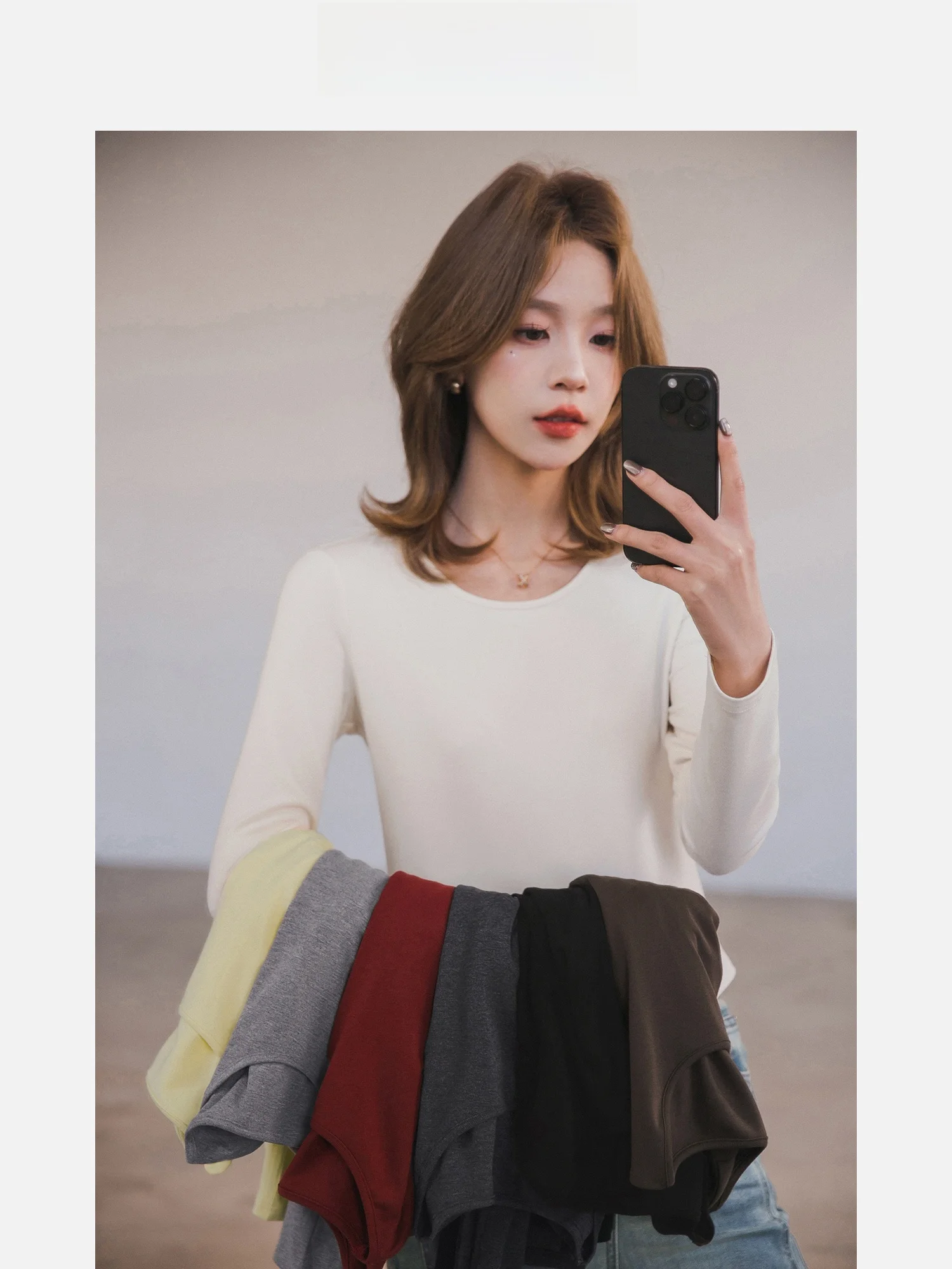 Женская футболка телесного цвета Sensation Modal High Elastici Base Layer Top ort Sle круглый Ne Long Sve Commute Faion 
Женская футболка телесного цвета Sensation Modal High Elastici Base Layer Top ort Sle круглый Ne Long Sve Commute Faion