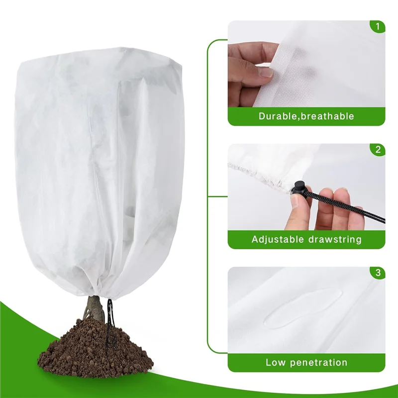 ALIM-2-Pack Plant Covers Freeze Protection 42 X 45In, Frost Cloth Plants Jacket Drawstring Tree Cover For Outdoor Plants Durable
ALIM-2-Pack Plant Covers Freeze Protection 42 X 45In, Frost Cloth Plants Jacket Drawstring Tree Cover For Outdoor Plants Durable