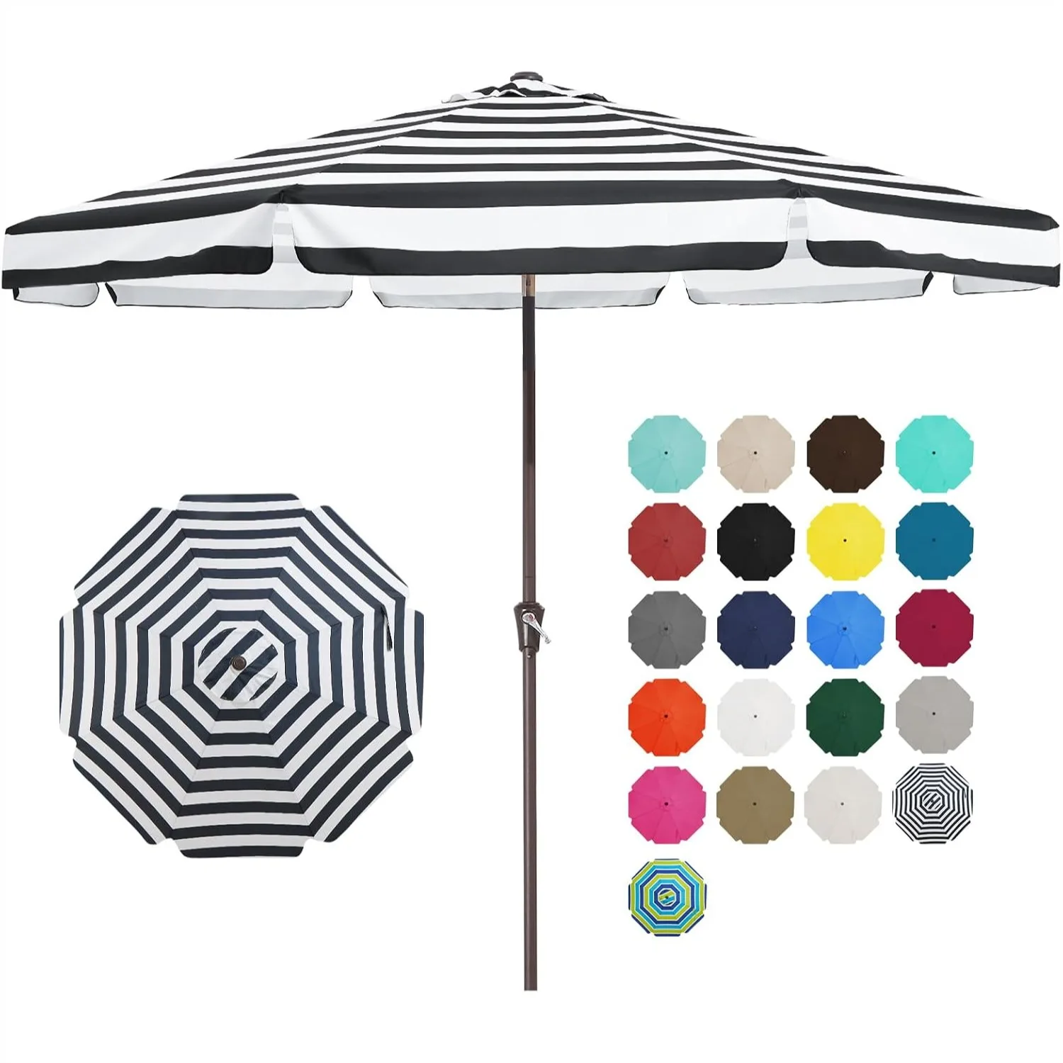 9 FT Patio Umbrella with Push Button Tilt and Crank, Outdoor Market Umbrella for Garden Deck and Backyard
9 FT Patio Umbrella with Push Button Tilt and Crank, Outdoor Market Umbrella for Garden Deck and Backyard
