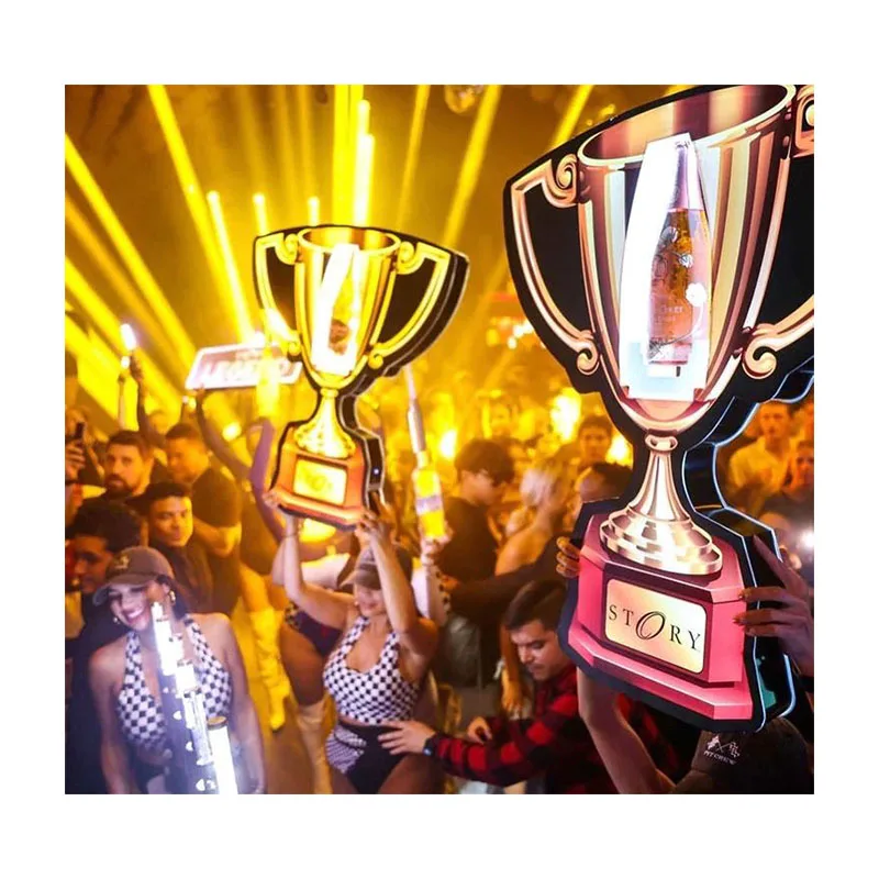 LED Champagne Trophy Glorifier Display VIP Diesel Bottle Presenter for Night Club Lounge Bar Party
LED Champagne Trophy Glorifier Display VIP Diesel Bottle Presenter for Night Club Lounge Bar Party