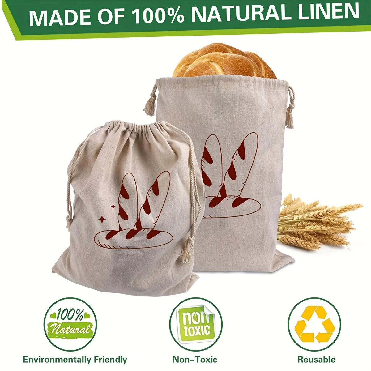 Drawstring Linen Bread Bag, Reusable Cotton Storage Pouch, Canvas Gift Drawstring Bag for Homemade Bread Dried Fruit PackagH0352
Drawstring Linen Bread Bag, Reusable Cotton Storage Pouch, Canvas Gift Drawstring Bag for Homemade Bread Dried Fruit PackagH0352