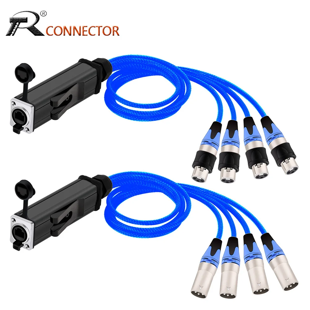 RJ45 to 4 Channel 3Pins XLR Audio Cable Multi Network Receiver Splitter for Stage Studio Recording Signal Extension Converter
RJ45 to 4 Channel 3Pins XLR Audio Cable Multi Network Receiver Splitter for Stage Studio Recording Signal Extension Converter