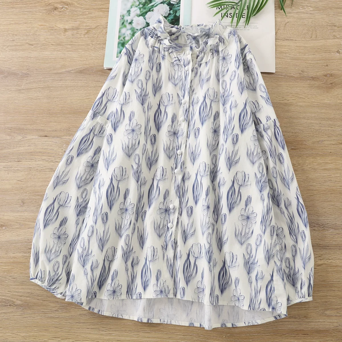Boho style clothes spring clothing women trends 2025 blue floral printed shirts and blouses for women long sleeve tops
Boho style clothes spring clothing women trends 2025 blue floral printed shirts and blouses for women long sleeve tops