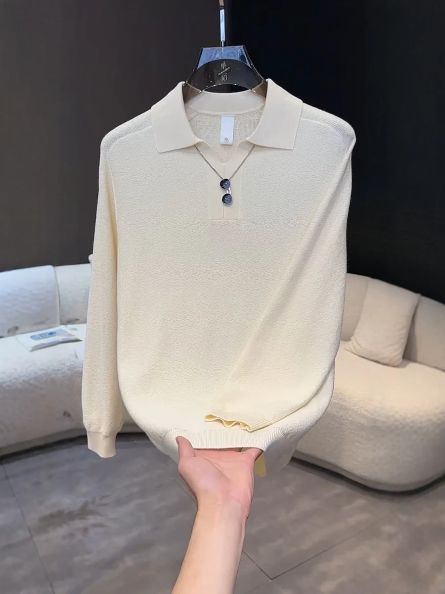 Simple Casual Loose Men's Knitted Sweater Pure Color Collared Comfortable Long Sve Autumn Faion New Arrival M Garment
Simple Casual Loose Men's Knitted Sweater Pure Color Collared Comfortable Long Sve Autumn Faion New Arrival M Garment