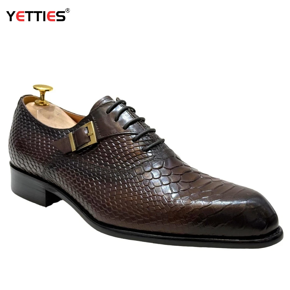 Men's Large Size Fashionable Snake Embossed Leather Lace-Up Dress Shoes | New Style Business Casual Formal Oxfords for Work
Men's Large Size Fashionable Snake Embossed Leather Lace-Up Dress Shoes | New Style Business Casual Formal Oxfords for Work