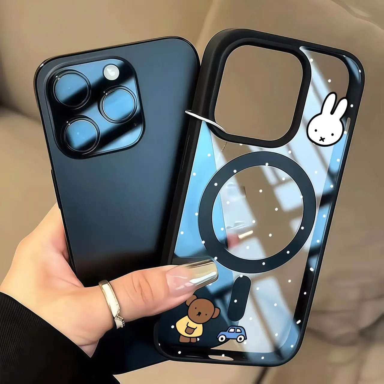 Новый чехол для телефона Miffy с магнитным кронштейном для iPhone 11-16 Promax, универсальный мягкий чехол с мультяшным рисунком и защитой от пыли и падения 
Новый чехол для телефона Miffy с магнитным кронштейном для iPhone 11-16 Promax, универсальный мягкий чехол с мультяшным рисунком и защитой от пыли и падения