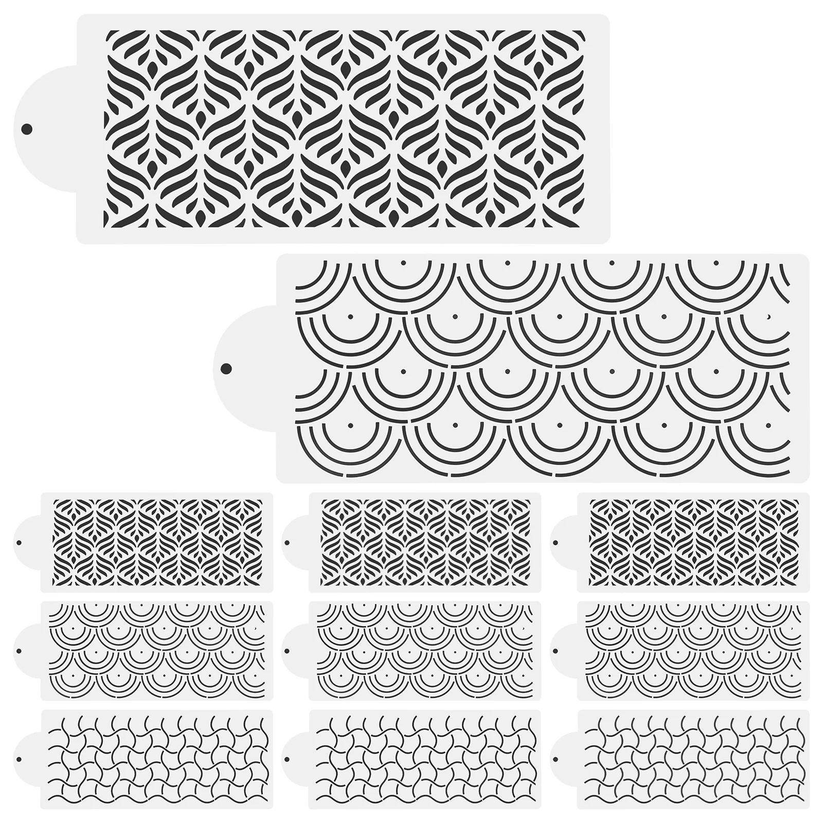 12Pcs Cake Decorating Stencils DIY Baking Templates Reusable Fondant Molds Unique Patterns for Cakes Desserts Weddings Birthdays
12Pcs Cake Decorating Stencils DIY Baking Templates Reusable Fondant Molds Unique Patterns for Cakes Desserts Weddings Birthdays