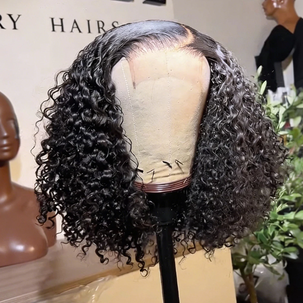 250 Density Brazilian Curly Wave Bob Wigs 13x4 HD Transparent Lace Frontal Human Hair Wigs Deep Wave Short Bob Wig For Women
250 Density Brazilian Curly Wave Bob Wigs 13x4 HD Transparent Lace Frontal Human Hair Wigs Deep Wave Short Bob Wig For Women
