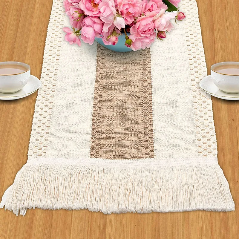 tablecloth Farmhouse Boho Table Runner, Stitching Edge Handmade Crochet Bohemian Style, Suitable for Dining
tablecloth Farmhouse Boho Table Runner, Stitching Edge Handmade Crochet Bohemian Style, Suitable for Dining