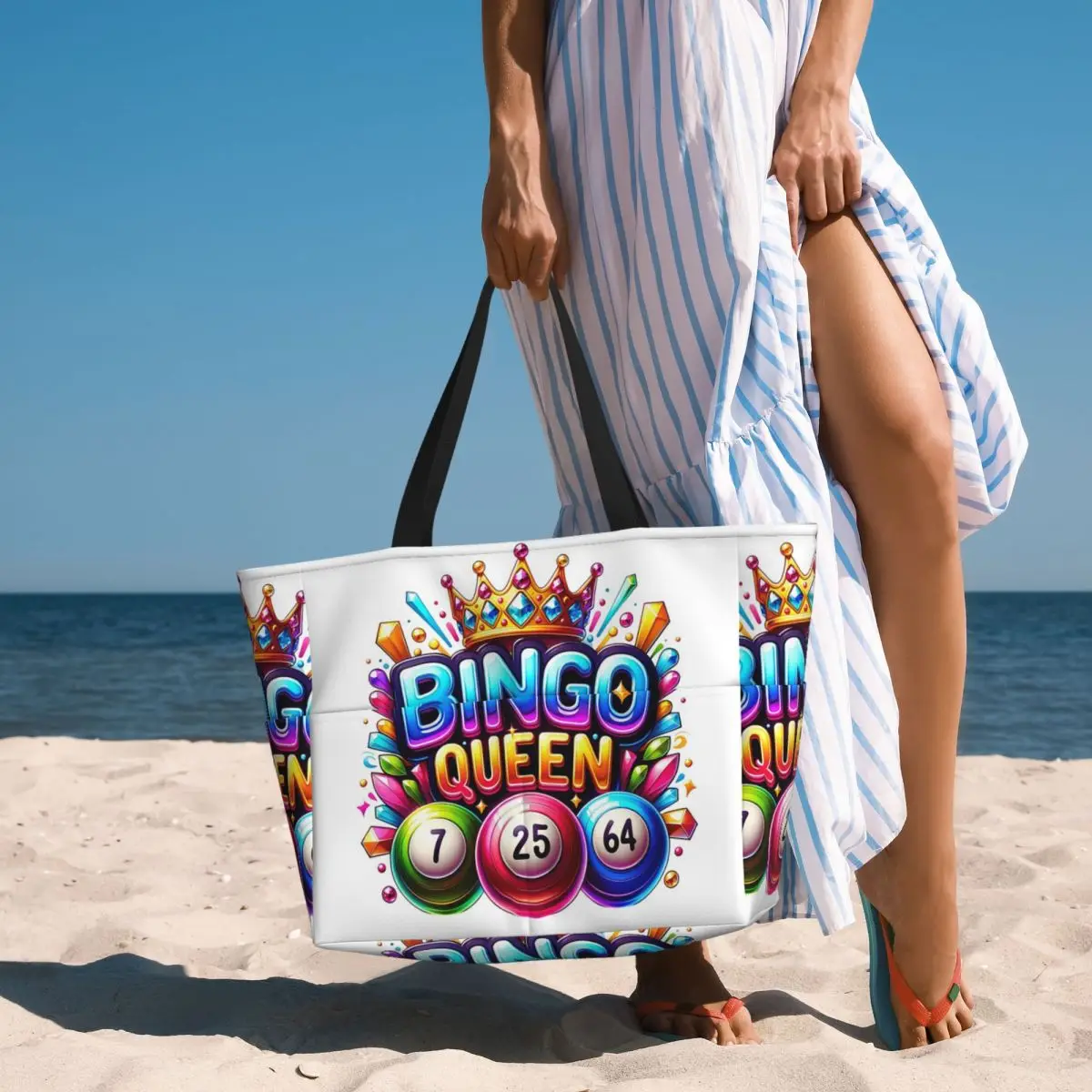 Bingo Queen Best Player Of Vacation Bingo Beach Tote Bag Sport Gym Yoga Duffle Large Tote Bag Women Travel Bag Fitness bag
Bingo Queen Best Player Of Vacation Bingo Beach Tote Bag Sport Gym Yoga Duffle Large Tote Bag Women Travel Bag Fitness bag