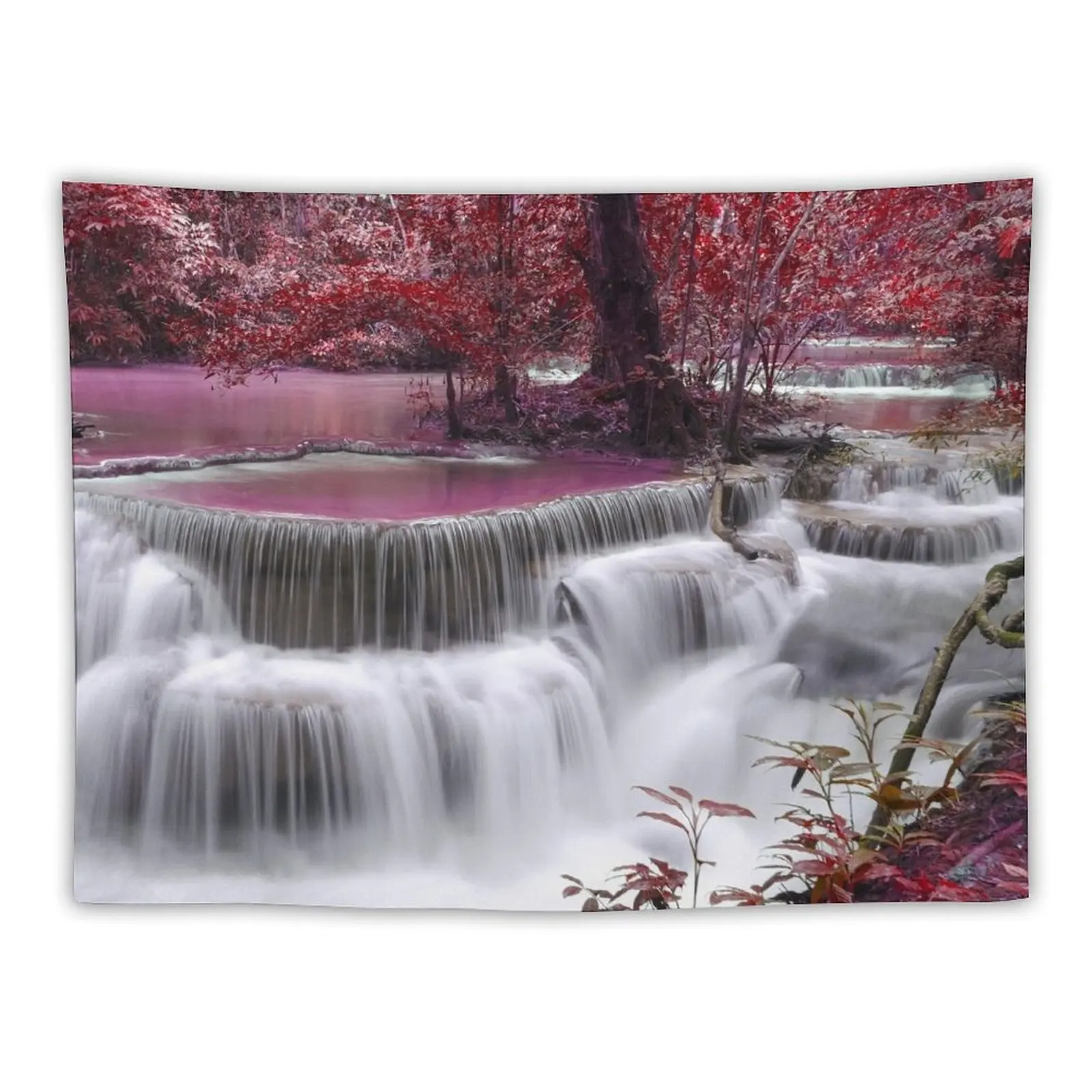 A waterfall of water amidst the beauty of nature and the pink leaves of trees Tapestry Room Decor Cute Carpet Wall Tapestry
A waterfall of water amidst the beauty of nature and the pink leaves of trees Tapestry Room Decor Cute Carpet Wall Tapestry