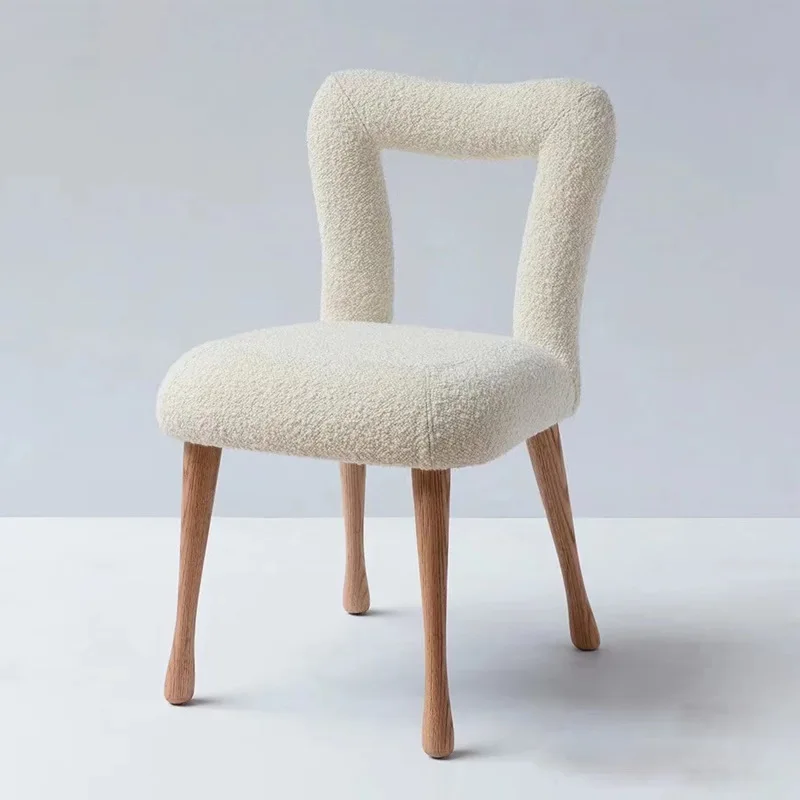 Modern Simplicity Cream Style Makeup Stool Home Bedroom Dresser Dressing Stool Lamb Wool Material Creative Design Backrest Chair
Modern Simplicity Cream Style Makeup Stool Home Bedroom Dresser Dressing Stool Lamb Wool Material Creative Design Backrest Chair