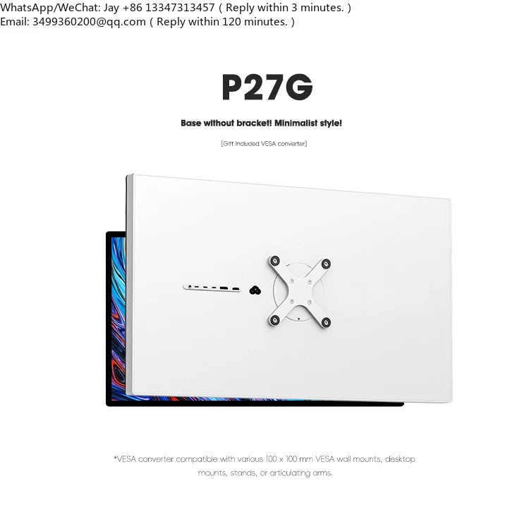 Kuycon P27G 60hz Monitor 27inch 3840*2160 Mirror Screen Professional Display Panel Monitor Ultra HD Office Monitor
Kuycon P27G 60hz Monitor 27inch 3840*2160 Mirror Screen Professional Display Panel Monitor Ultra HD Office Monitor
