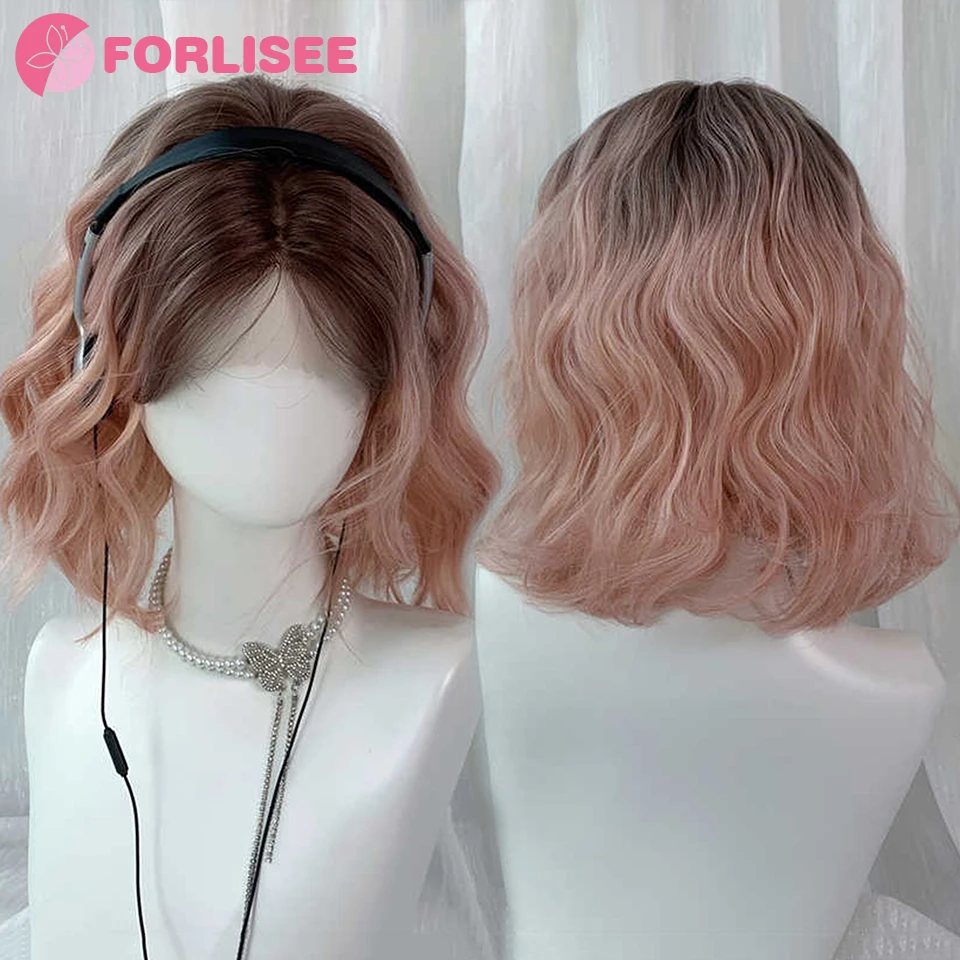 Short Bob Cherry Blossom Pink Synthetic Wigs with Bangs Curly Cosplay Wig for Women Afro Natural Wave Hair Heat Resistant
Short Bob Cherry Blossom Pink Synthetic Wigs with Bangs Curly Cosplay Wig for Women Afro Natural Wave Hair Heat Resistant