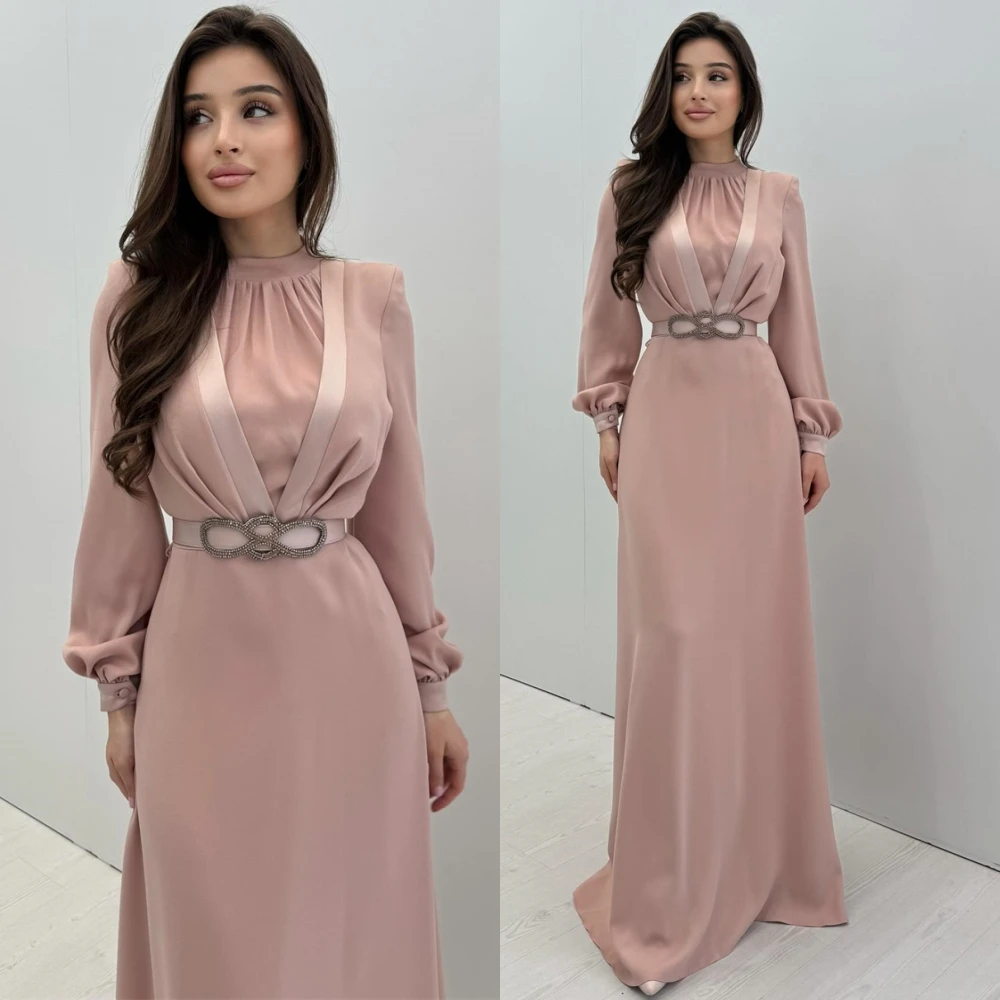 Customized Elegant High Collar Evening Dress Exquisite Sweep Train Prom Dresses Sexy Long Sleeves Special Occasion Gowns
Customized Elegant High Collar Evening Dress Exquisite Sweep Train Prom Dresses Sexy Long Sleeves Special Occasion Gowns