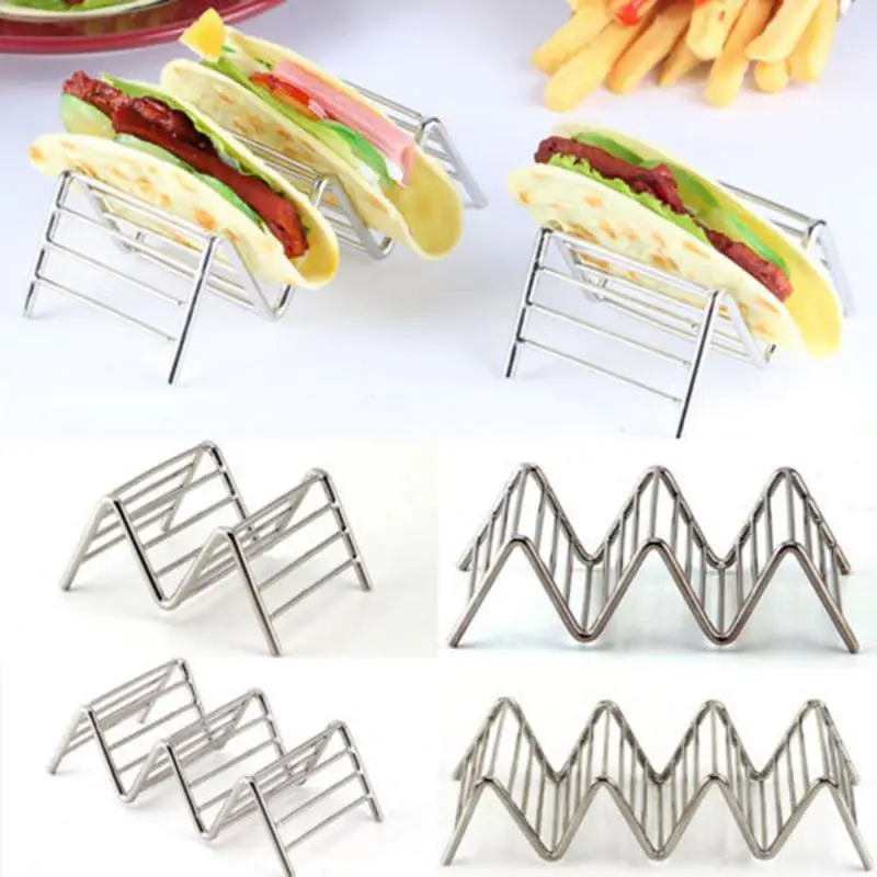 Size Wave Shape Stainless Steel Taco Holders Mexican Food Rack Shells Hot Dog Holder Stand Taco Rack Kitchen Accessories
Size Wave Shape Stainless Steel Taco Holders Mexican Food Rack Shells Hot Dog Holder Stand Taco Rack Kitchen Accessories