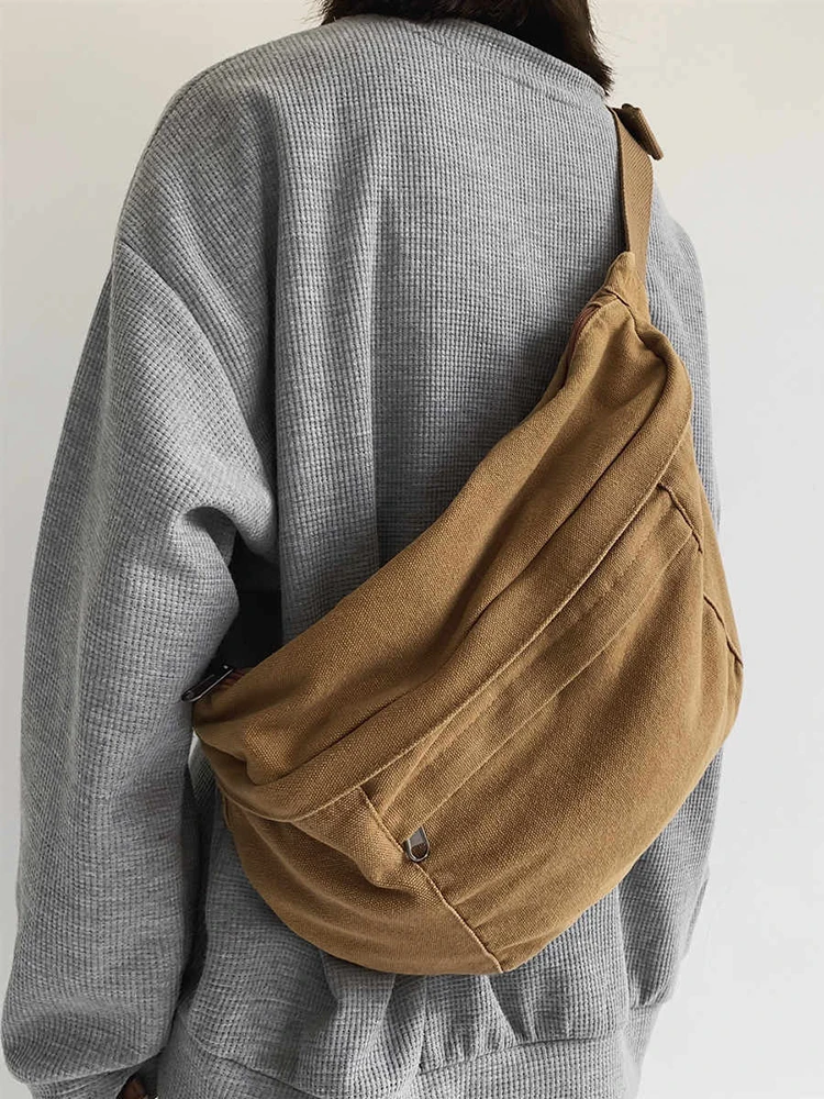 Unisex Canvas Crossbody Bags Japanese Style Vintage Large Capacity Shoulder Pack Casual Solid Color Outdoor Messenger Bag
Unisex Canvas Crossbody Bags Japanese Style Vintage Large Capacity Shoulder Pack Casual Solid Color Outdoor Messenger Bag