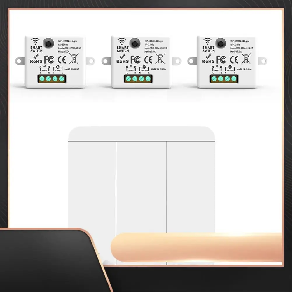 3PCS Wireless Light Wall Switch RF 433Mhz Relay Receiver With 1X 3Gang Panel Switch LED Remote Control For LED Lamp
3PCS Wireless Light Wall Switch RF 433Mhz Relay Receiver With 1X 3Gang Panel Switch LED Remote Control For LED Lamp