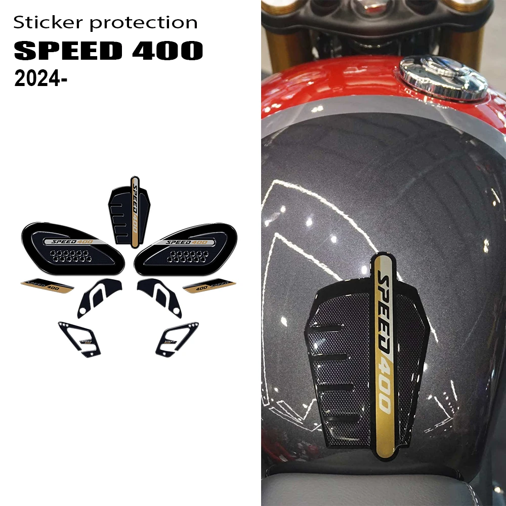 Tank Pad Protection Kit For Speed 400 2025 2024 Motorcycle 3D Resin Sticker Decal Accessories 
Tank Pad Protection Kit For Speed 400 2025 2024 Motorcycle 3D Resin Sticker Decal Accessories
