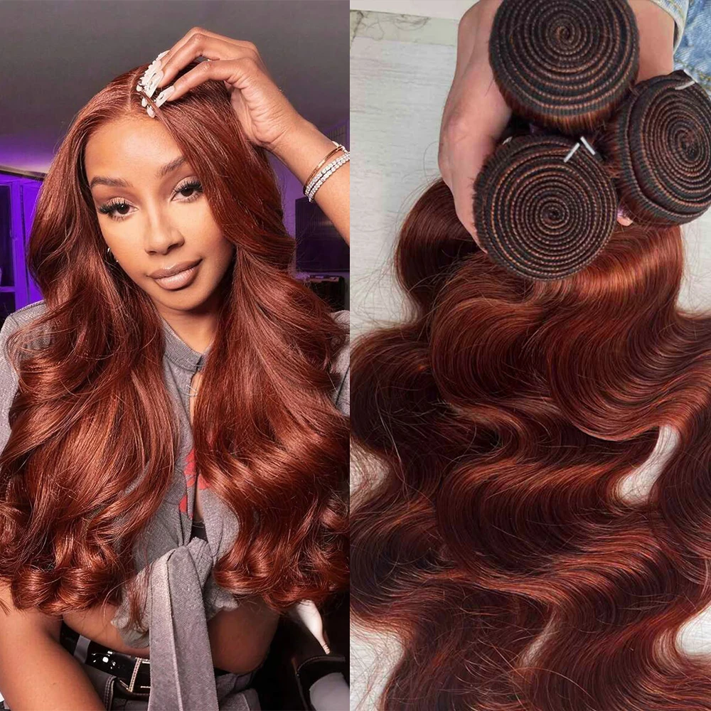 Body Wave Bundles Brazilian Hair Raw Weave Extension Bundles 100% Human Hair 32 Inch 100g/pc Reddish Brown Curly Hair Bundles
Body Wave Bundles Brazilian Hair Raw Weave Extension Bundles 100% Human Hair 32 Inch 100g/pc Reddish Brown Curly Hair Bundles