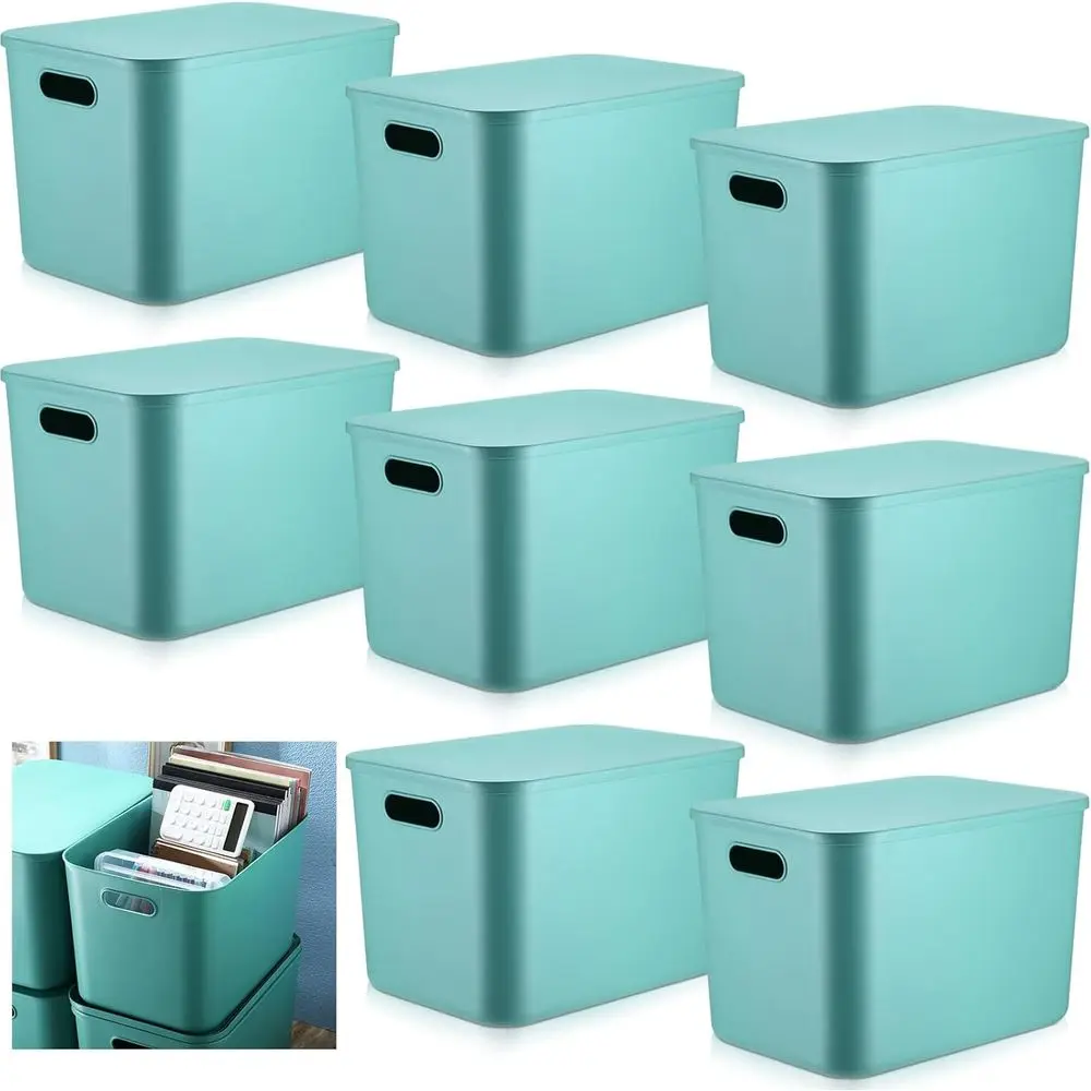 8 Pieces Colorful Storage Bins with Lid, Plastic Storage Basket Organizing Container Stackable Box with Handle for Shelves Deskt
8 Pieces Colorful Storage Bins with Lid, Plastic Storage Basket Organizing Container Stackable Box with Handle for Shelves Deskt