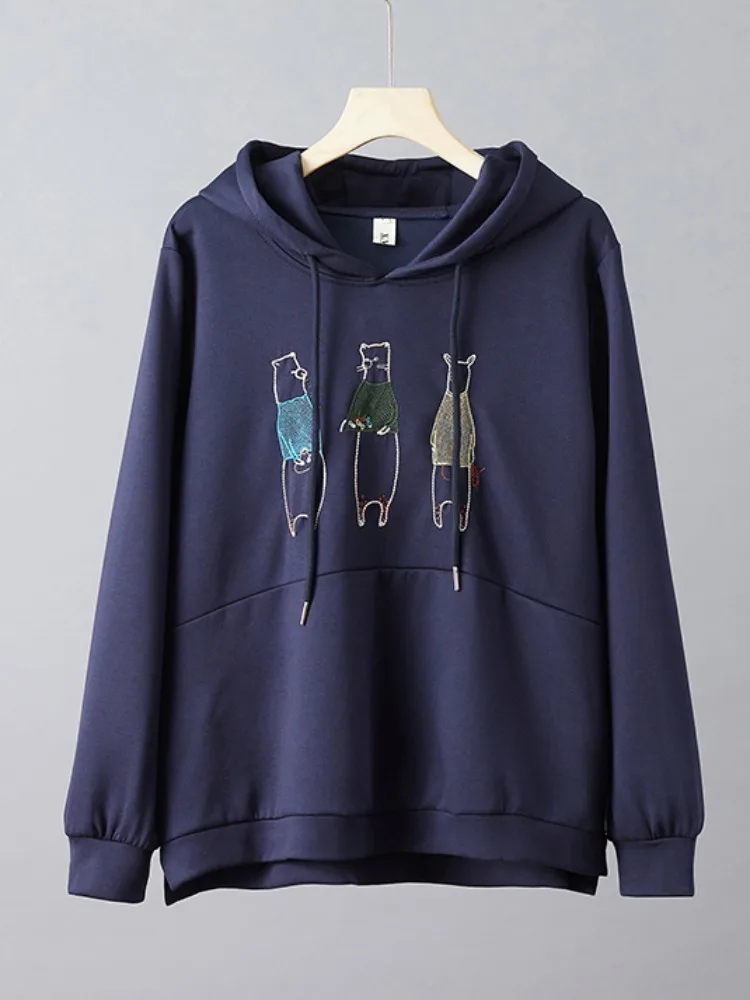 Хлопковая толстовка с вышивкой Ele, женская свободная повседневная верхняя одежда для похудения, красивая верхняя мода, антивозрастная
Хлопковая толстовка с вышивкой Ele, женская свободная повседневная верхняя одежда для похудения, красивая верхняя мода, антивозрастная