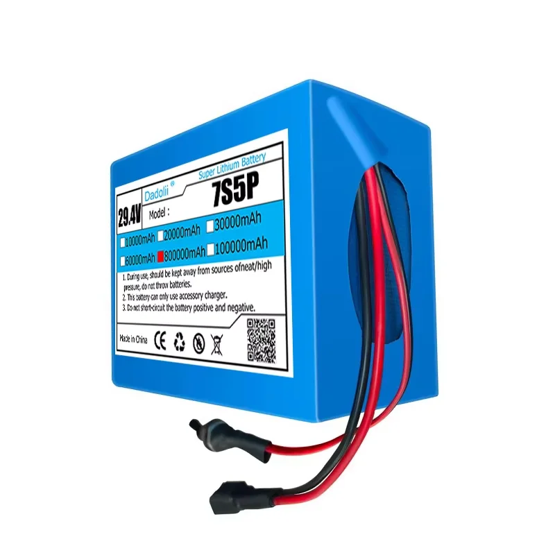 7S5P 18650 литиевый аккумулятор 24 В 80 Ач 15 А BMS 500 Вт 29,4 В 80000 мАч для инвалидной коляски электромобиля плюс зарядное устройство 2A
7S5P 18650 литиевый аккумулятор 24 В 80 Ач 15 А BMS 500 Вт 29,4 В 80000 мАч для инвалидной коляски электромобиля плюс зарядное устройство 2A