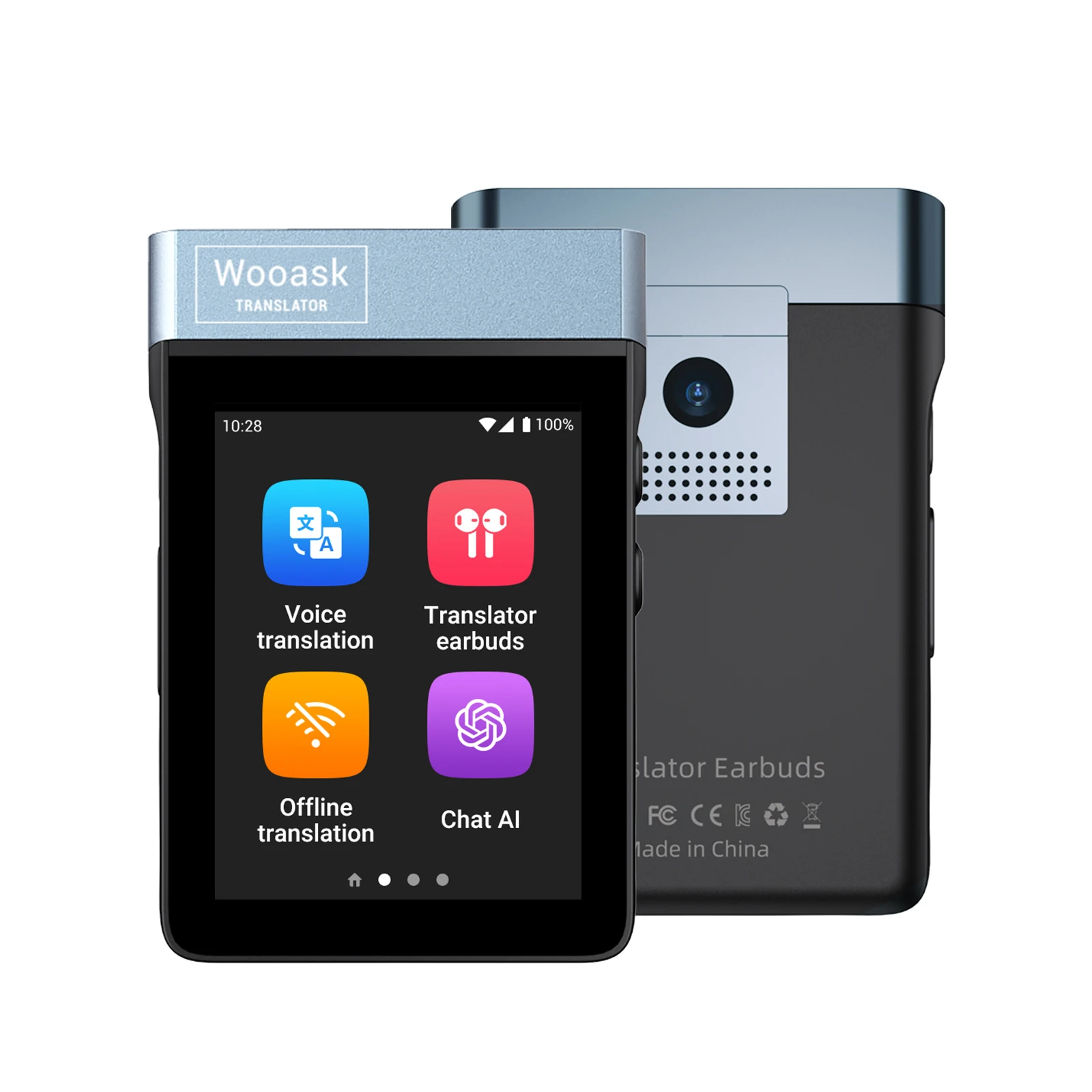 Wooask A9 ChatGPT AI Translator Earbuds, 4G SIM Supported, Real-Time Translation, Auto Updates, No Subscription Required
Wooask A9 ChatGPT AI Translator Earbuds, 4G SIM Supported, Real-Time Translation, Auto Updates, No Subscription Required