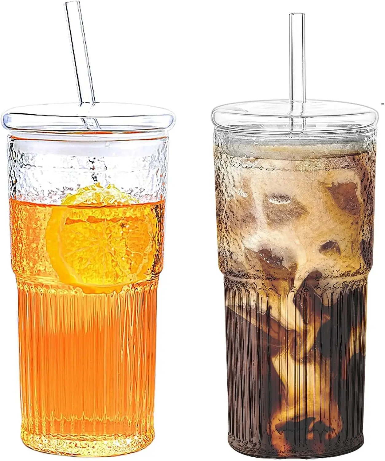 2PCS Glass Cups with Lids and Glass Straws, 20OZ Iced Coffee Cups, Home Essential and Coffee Bar Accessories Borosilic
2PCS Glass Cups with Lids and Glass Straws, 20OZ Iced Coffee Cups, Home Essential and Coffee Bar Accessories Borosilic