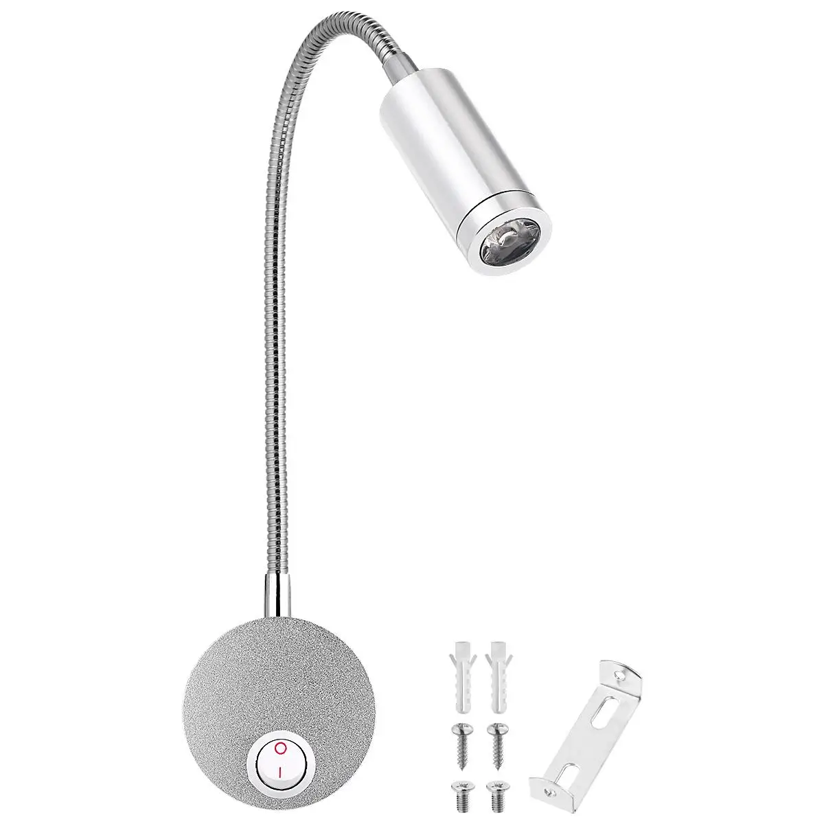 Aluminium Wall Light Lamp Silver Color Soft Light Bedroom Study Desk Drawing Room Flexible Arm Adjust Direction Reading Home
Aluminium Wall Light Lamp Silver Color Soft Light Bedroom Study Desk Drawing Room Flexible Arm Adjust Direction Reading Home