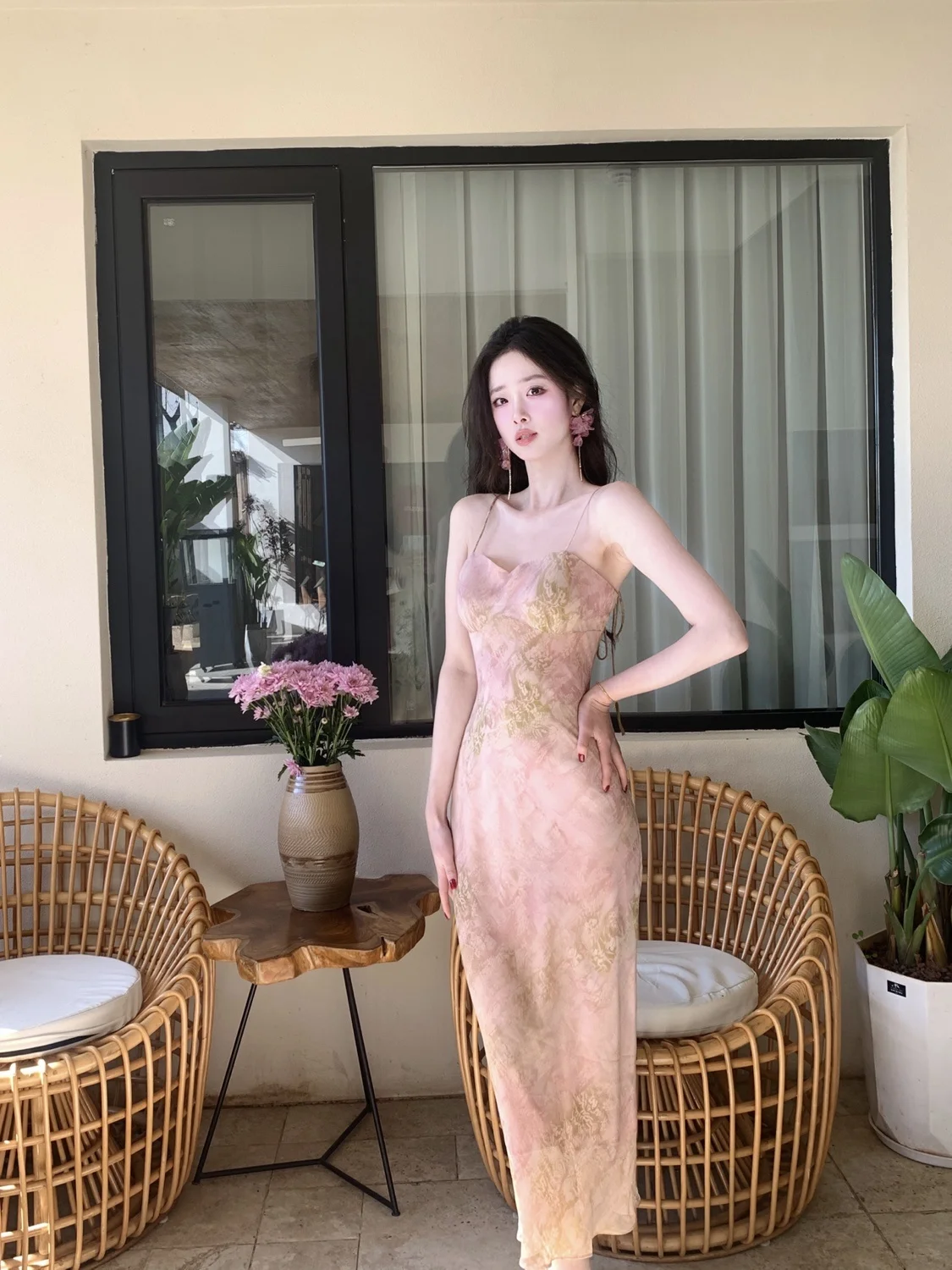 Changmitang Self-Softened Beautiful Long Dress Halter Gown Vacation Side-Cut out Soft Gentle Women Sexy V-Neck Midi Skirt
Changmitang Self-Softened Beautiful Long Dress Halter Gown Vacation Side-Cut out Soft Gentle Women Sexy V-Neck Midi Skirt