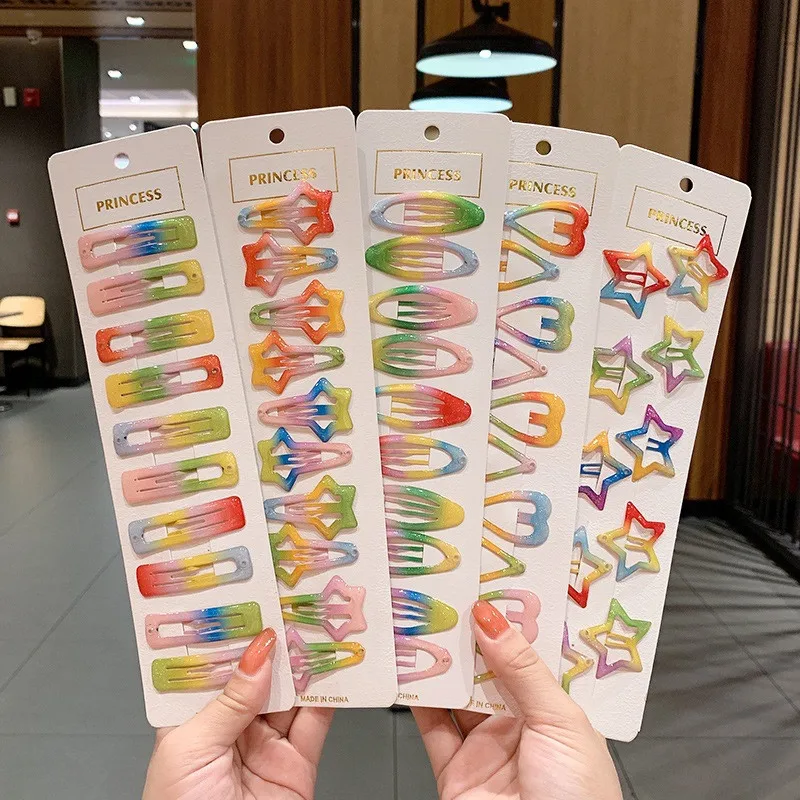 10PCS New Cute Cartoon Heart Type Metal Candy Color Baby BB Clips Girls Hairpins Hair Clip Kids Headwear Children Accessories
10PCS New Cute Cartoon Heart Type Metal Candy Color Baby BB Clips Girls Hairpins Hair Clip Kids Headwear Children Accessories
