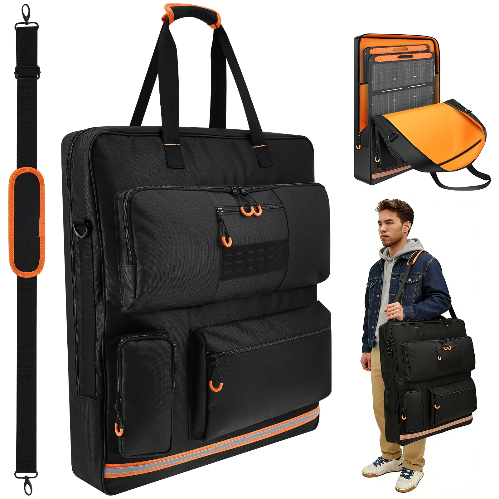 Solar Panel Storage Bag Oxford Cloth Waterproof Solar Panel Bag Portable Travel Carrying Case Compatible with 100W 110W 200W
Solar Panel Storage Bag Oxford Cloth Waterproof Solar Panel Bag Portable Travel Carrying Case Compatible with 100W 110W 200W
