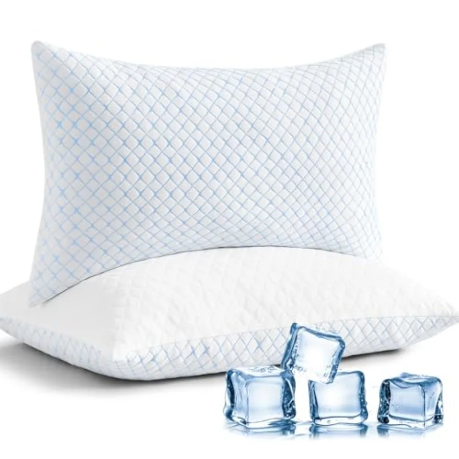 Cooling Pillows Queen Size Set of 2, Adjustable Firm Shredded Memory Foam Queen Pillow, Queen Size Pillows for Stomach Back Sid
Cooling Pillows Queen Size Set of 2, Adjustable Firm Shredded Memory Foam Queen Pillow, Queen Size Pillows for Stomach Back Sid