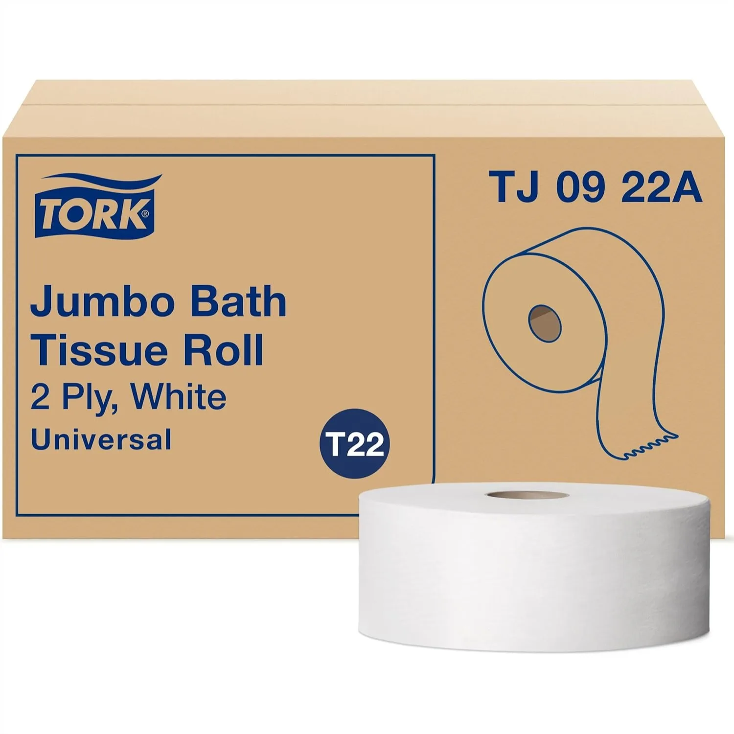 Jumbo Toilet Paper Roll, 2-Ply, 12 Rolls x 1000 ft, Rapid Breakup, Universal for T22 Dispensers
Jumbo Toilet Paper Roll, 2-Ply, 12 Rolls x 1000 ft, Rapid Breakup, Universal for T22 Dispensers